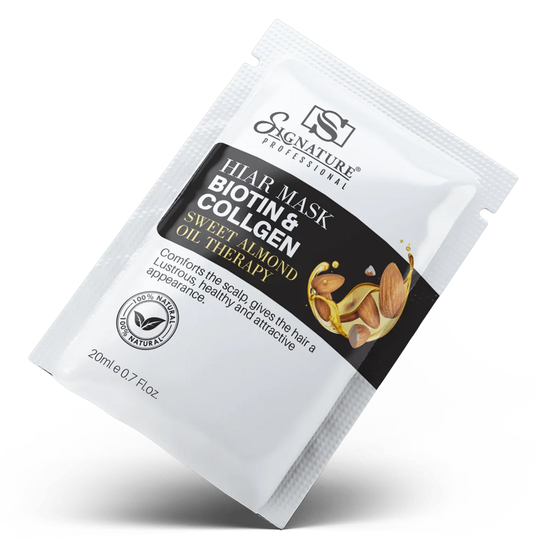 Signature Almond Oil Hair Mask (Biotin& Collagen) - 400ml for hair and skin care

