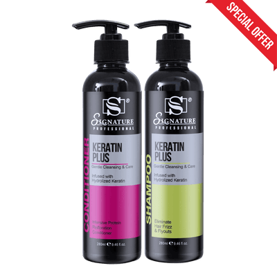 Keratin Plus Shampoo & Conditioner Combo – Home Keratin Kit
