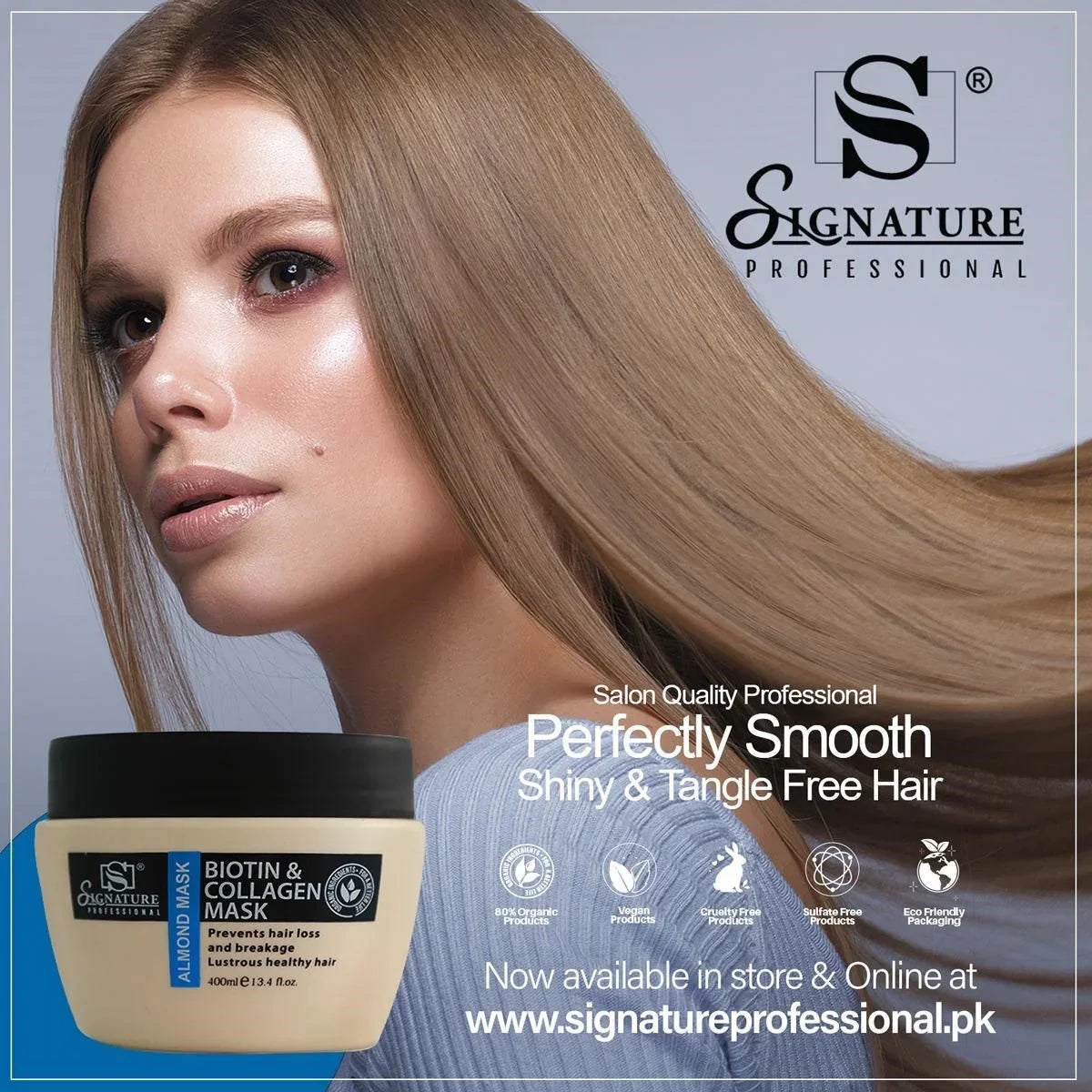 Almond Oil Hair Mask – Biotin & Collagen for Shine