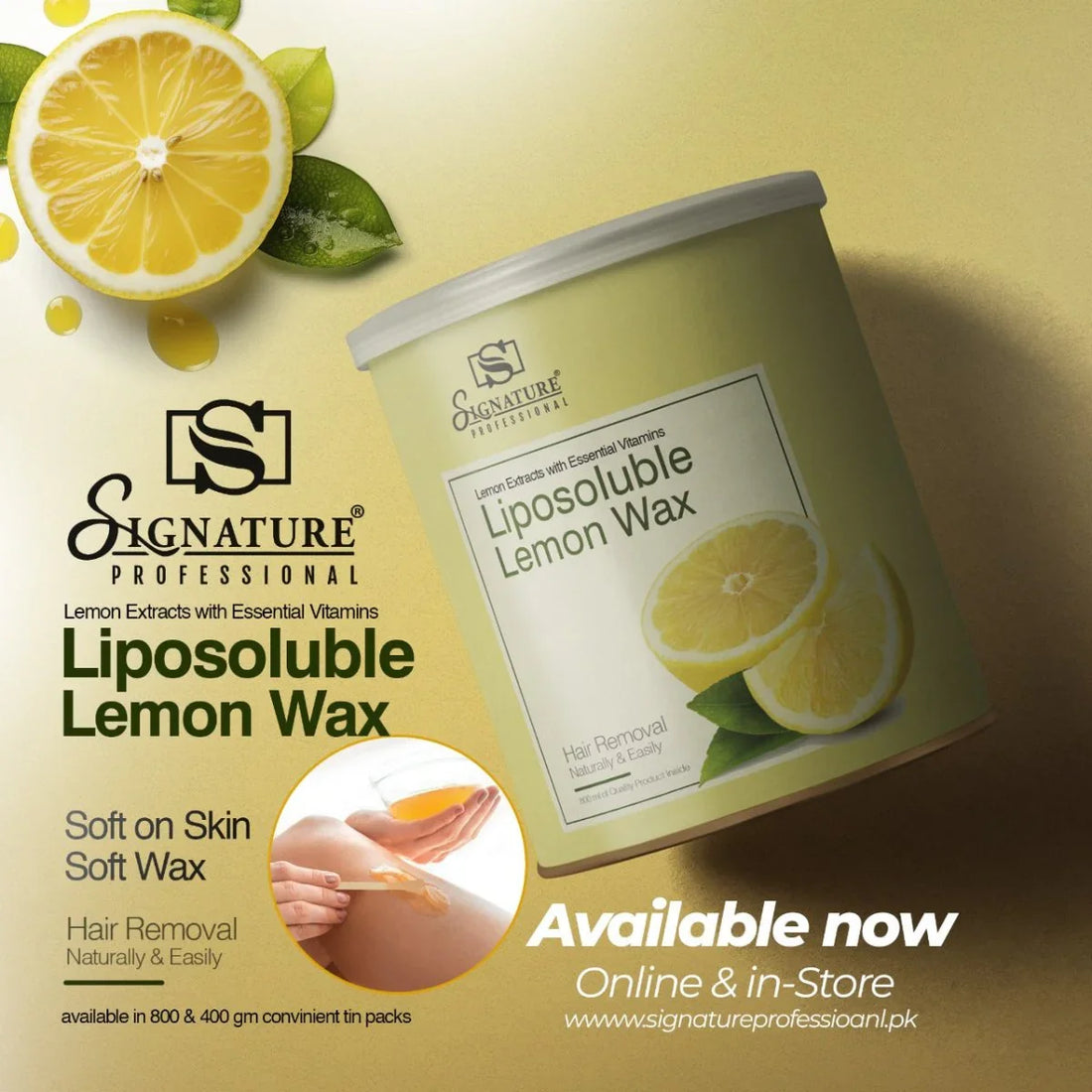 Signature Lemon Liposoluble Wax for hair and skin care
