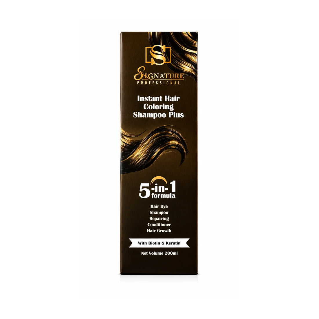 Signature Professional Instant Hair Coloring Shampoo Plus (5-in-1 Formula) – 200ml