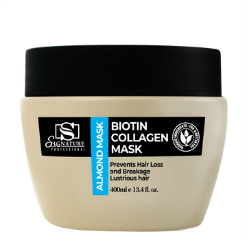 Signature Almond Oil Hair Mask (Biotin& Collagen) - 400ml for hair and skin care
