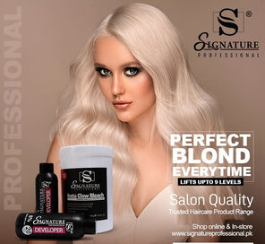 Signature Signature Insta Glow Bleach powder - 500gm for hair and skin care

